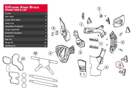 Knäskydd - Leatt Buckle kit X-frame pair - ctl00_cph1_prodImage